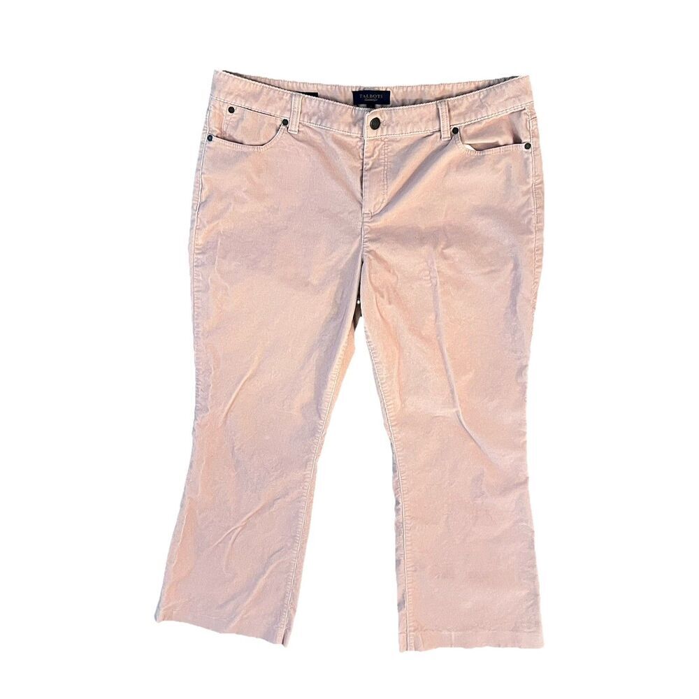 Talbots Women’s Corduroy Pants 16  Signature Boot‎ Pink